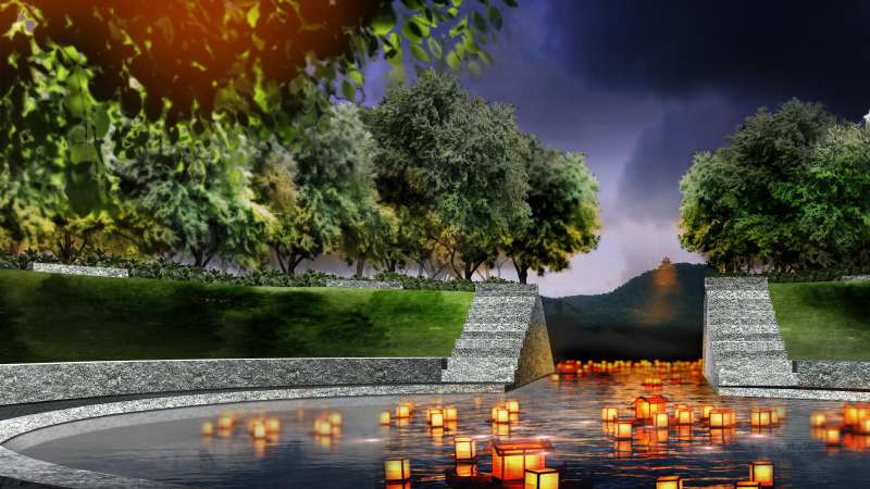 Landschapspark Donghu Lake, Visitors island, Wuhan, China